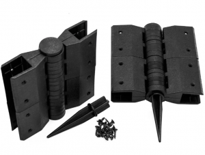 Поворотный угловой шарнир пластиковый 150х25мм.- Чёрный