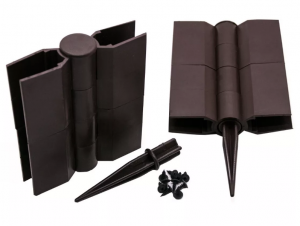 Поворотный угловой шарнир, пластиковый 150х25мм.Коричневый